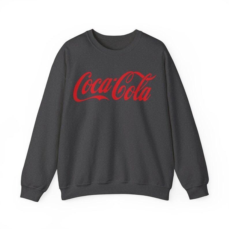 Coca Cola Sweatshirt, Perfect Soda Lover Gift Idea classic soda Sweatshirt, fall crew neck Crewneck Fabric Sweaters Cotton Tops