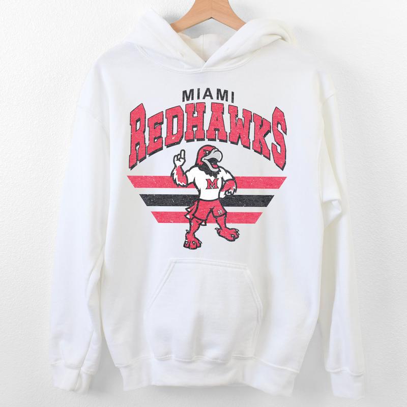 44. Miami RedHawks Vintage NCAA Football Sweatshirt, University Team Gear, Classic Apparel Gifts for Enthusiasts