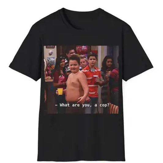 Gibby What Are You a Cop Unisex T-Shirt, Casual and Trendy Graphic Tee for Adults, Unique Fashion Gift for Him or Her, Stylish Wardrobe