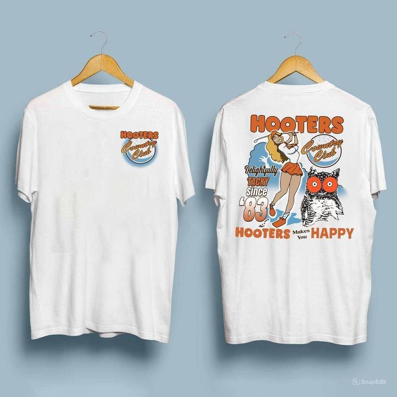 Hooters Country Club T Shirt, T-Shirt for Men Women Womenswear Streetwear Tshirt Summer