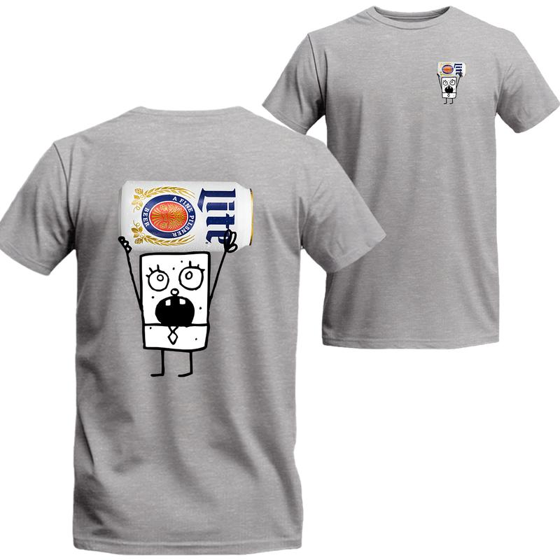 Doodlebob Miler Lite Unisex 2 Sides T-Shirt, Unisex T-shirt For Men, For Women, Best choice, Menswear Top, Beer Shirt Underwear Tshirt