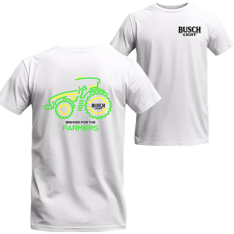 Busch Light Farmers Tractor 2-sides T-shirt, Busch Light Short Sleeve Tee, Unisex Shirt