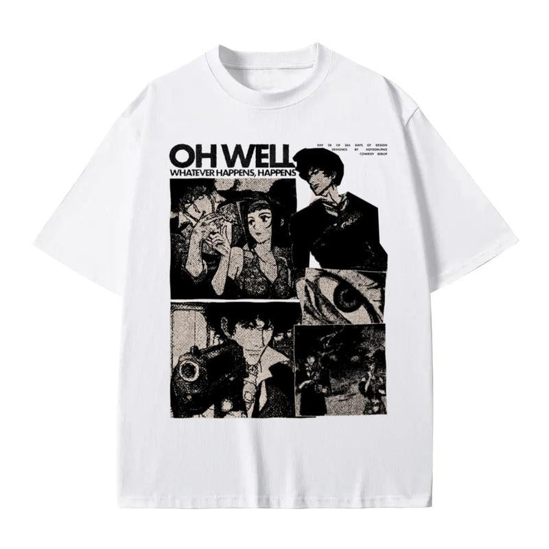 Cowboy Bebop Shirt Vintage Anime Merch Menswear Top