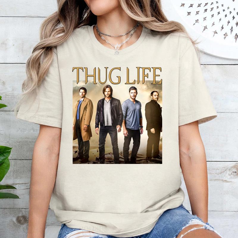 Supeernatural Thug Life T Shirt, Thug Life Supeernatural T Shirt,  Sam-Winchester Shirt, Dean-Winchester T-Shirt Sweatshirt Hoodie