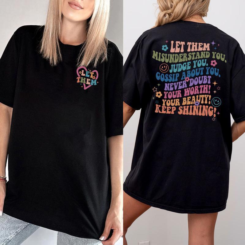 2 Sided Stand out in a Mental Health Shirt that says, Let Them Misunderstand You., T-Shirt, Sweatshirt, Hoodie, Comfort Colors