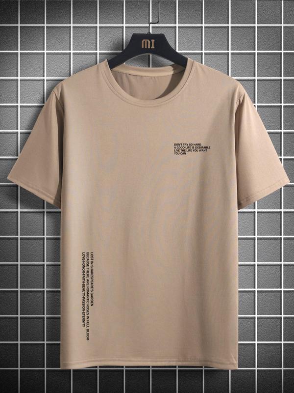 LGBTQ+Â Men's Regular Fit Letter Print Round Neck Short Sleeve Graphic Tee, Men's Summer Clothes, Casual Crewneck T-shirt for Summer Outdoor,Â LGBT Outf