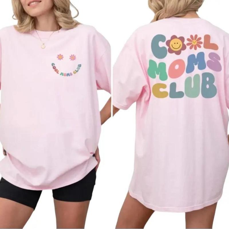 Cool Moms Club 2 Sides T-shirt, Best Mom Ever Crewneck Sweatshirt, Girl Mom hoodie, Funny Mom Outfit, Full Colors, Full Sizes