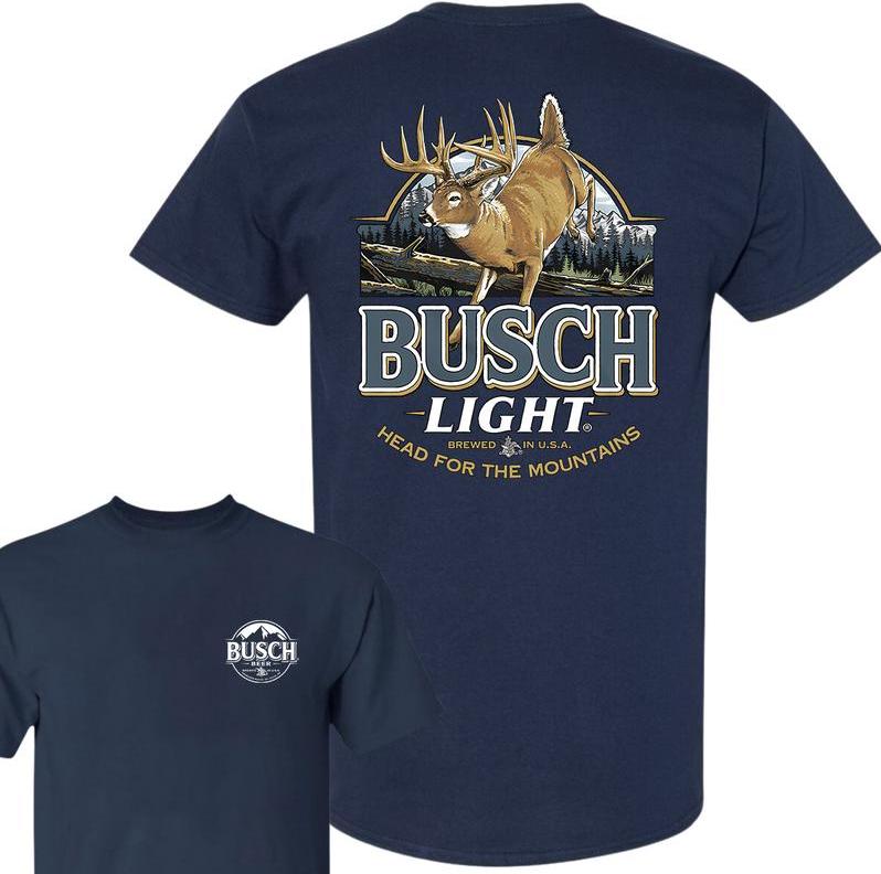 Limited Busch Light Deer Label Double Side Shirt - For Men, For Women Menswear Top