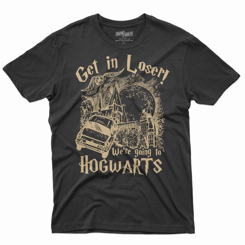 Get In Loser We're Going To Hogwarts Shirt, Wizard Flying Car Shirt, Universal Studios Shirt, Wizard Shirts