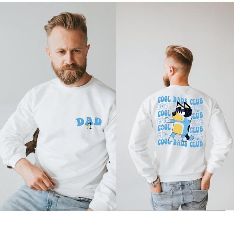 Cool Dad Club Sweatshirt, Bluey Cool Dad Club Sweat,Dad Birthday Gift, Funny Dad T-shirt, Bluey Fathers Day Shirt - Gender-Neutral Appeal - Multiple F