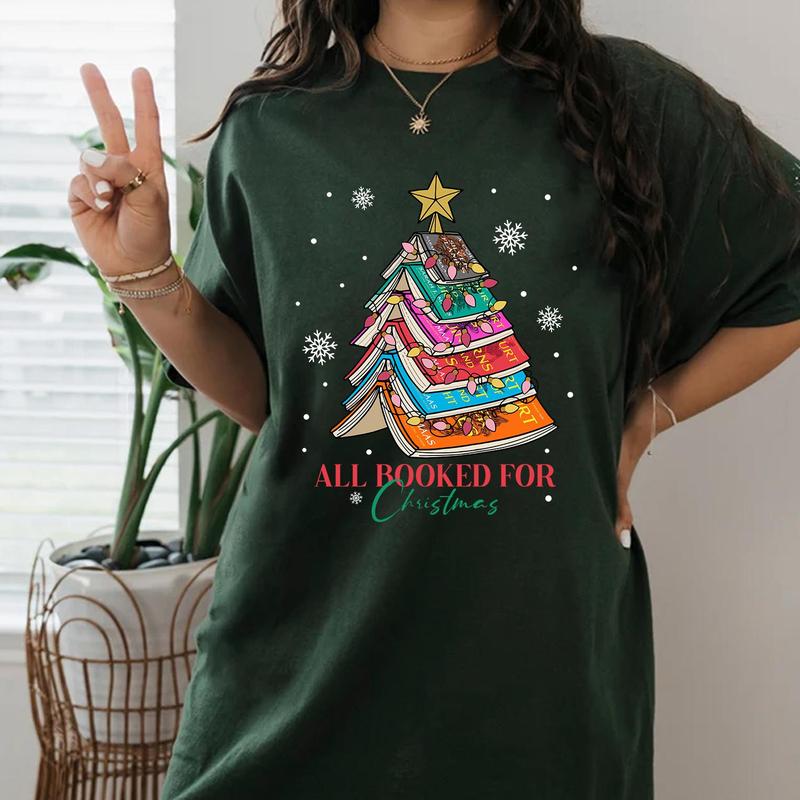 Acotar All Booked for Christmas Sweatshirt, Book Christmas Tree Shirt, Dark Romance Merch, Fantasy Book, Book Lover Gifts, Bookish Merch, Dark Romance