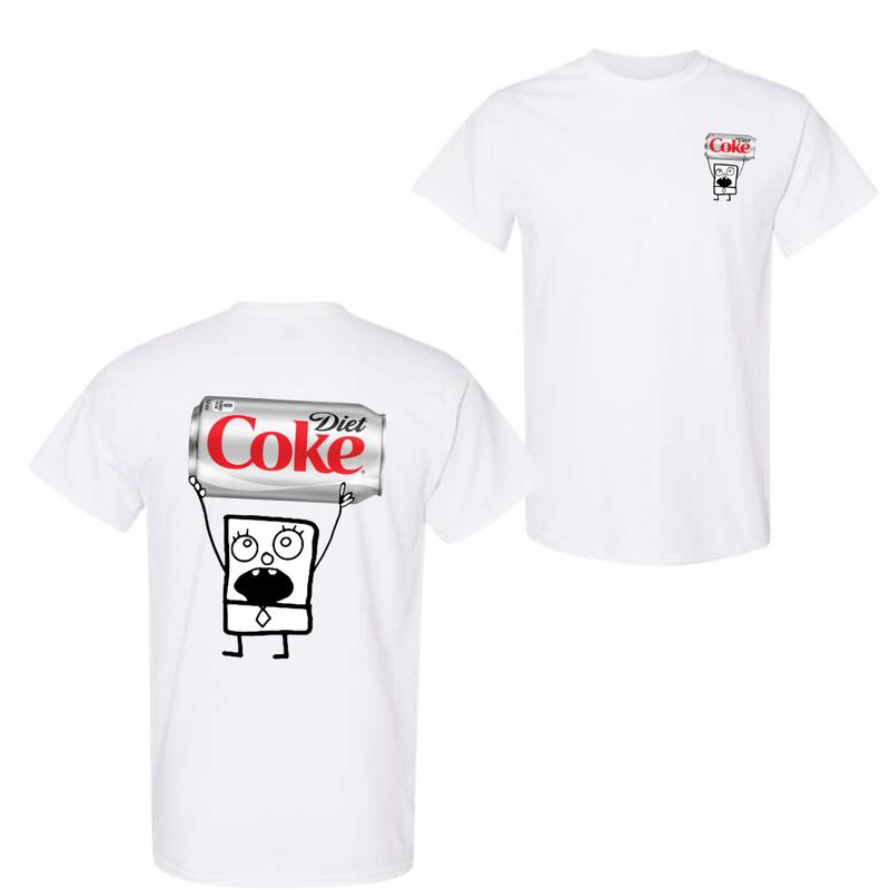 Doodlebob Diet Coke Tee 2 Sided T-Shirt, Funny Drinking T-Shirt, Trendy T-Shirt For Men For Women