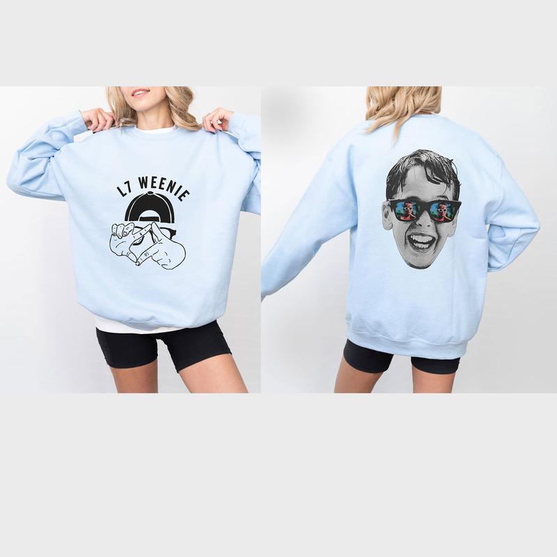 2sides_The Sandlot Face with Baseball Crewneck Sweatshirt,  Baseball Crewneck Sweatshirt, Classic Movie Tshirt, Funny Movies Sweatshirt, Baseball Game