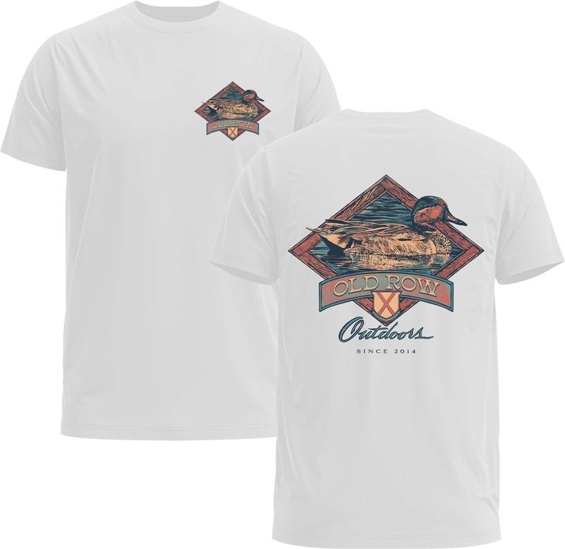 Old Row The Sitting Duck Tee, Old Row Hunting Season Unisex Tee, Gildan 5000 Graphic T-Shirt for Men & Women