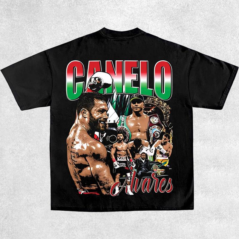 CANELO-SAUL ALVAREZ TEE ,Boxing T-shirt, Fighter Tee, Boxer Shirt, Sports Shirt, Vintage Boxing Tee, Graphic Boxing Champ T-Shirt Hoodie Sweatshirts