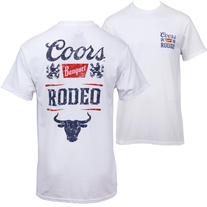 Coors Banquet Rodeo Throwback Style T-Shirt - 2 Side - Fashion for All Tastes - Find Your Favorite Color - Shared Wardrobe Options - Modern Fit - Ever