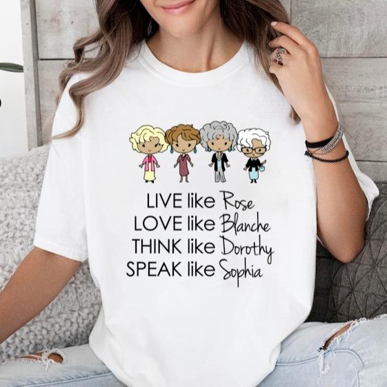 Vintgae Golden Girls Shirt, 80's TV Shirt, Golden Girls Names Shirt, Golden Girl Gift Shirt, Golden Girls Fan Shirt