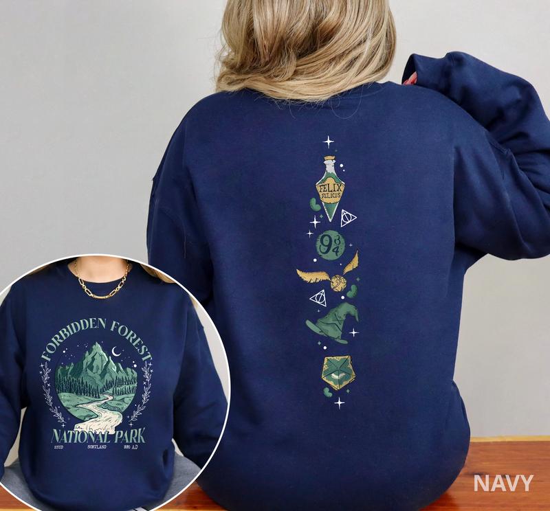 Hp National Park Wizard Shirt, Forbidden Forest Sweatshirt, Hogwarts House Sweatshirt, HP Wizard Shirt, Harry Potter Shirt, Bookish Gift for Fan
