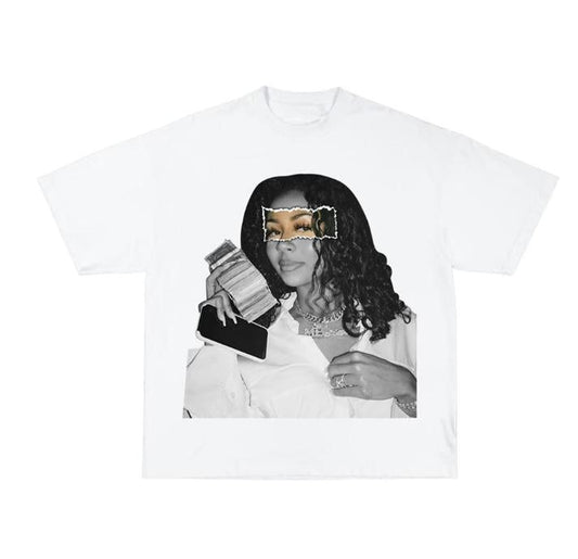 Mariahhh Big Face Trendy Tee Classic Cotton