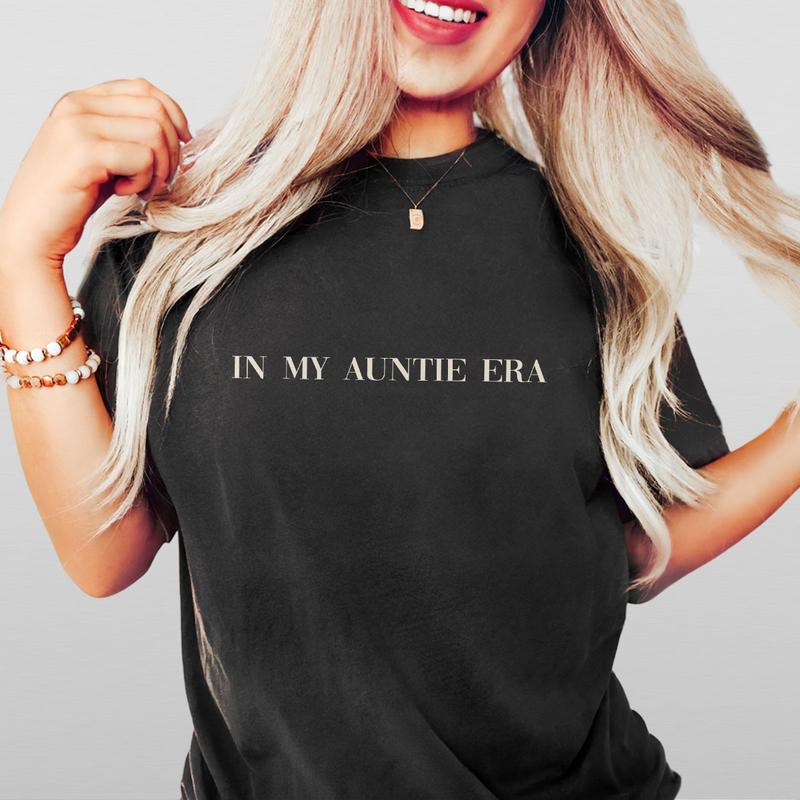 In My Auntie Era Shirt, Aunt Comfort Shirt, Aunt Era Shirt, Funny Auntie Gift, Retro Aunt Shirt, Promoted To Aunt, Birthday Gift For Aunt, Cool Aunt C