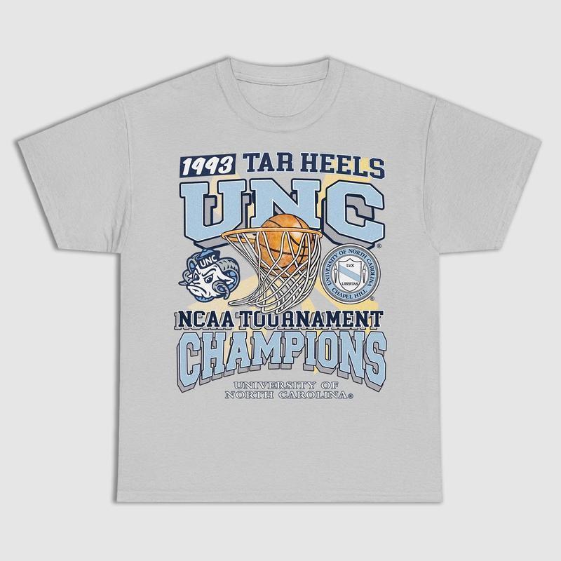 University Of North Carolina Tournament Champs 1993 Tar Heels NCAA Merch Tournament Champs T-shirt, Vintage 90s Unisex Basketball Tees, Basketball Fan