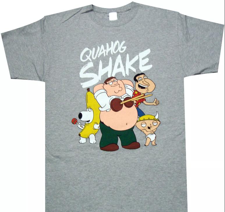 Family Guy Quahog Shake T-shirt, Griffin Family Stewie Brian Peter Lois Tee