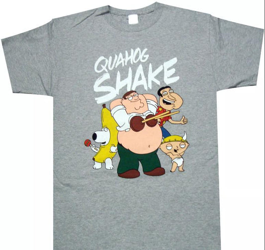 Family Guy Quahog Shake T-shirt, Griffin Family Stewie Brian Peter Lois Tee