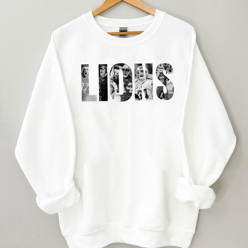 Lions S Dan Campbell Aidan Hutchinson Alex Anz Unisex Sweatshirt Crewneck Fabric