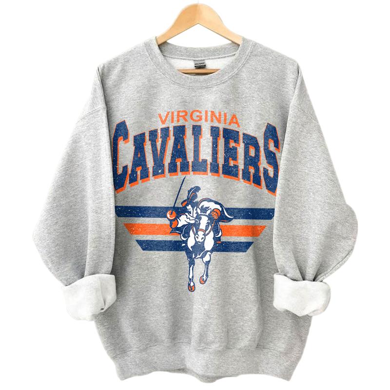 Virginia Cavaliers Vintage NCAA Sweatshirt, Unisex Virginia Football Shirt, Classic Sport Hoodie, Football Fans Gift, Cotton T-Shirt, Hoodie Sweatshir