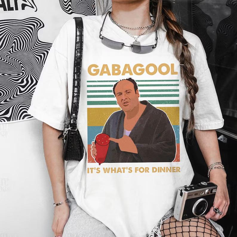 Tony Soprano Vintage Shirt, Gabagool It's What's For Dinner Vintage T Shirt, Tony Soprano Retro Graphic Shirt