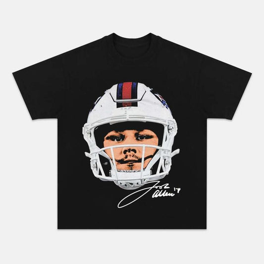 Josh Allen T-Shirt, Vintage Josh Allen Shirt, American Football Merch, Deadman's Football, Perfect for Fans of Buffalo, Gildan Full Size Color