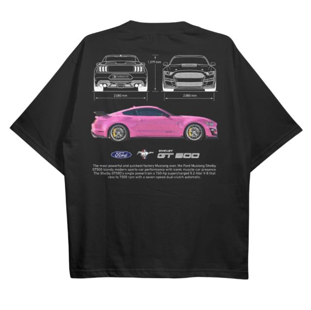 Drive in Style Car-Themed T-Shirts, Mustang Shelby GT500 T-Shirt, Mustang Shelby GT500 Technical Specs T-Shirt, Racing Sport Car Shirt Menswear Top