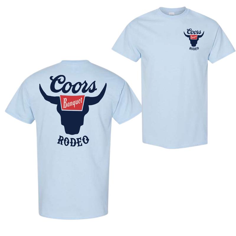 Coors Banquet Rodeo Horns Logo T-Shirt - Cotton - Find Your Perfect Fit - His And Hers Fashion
