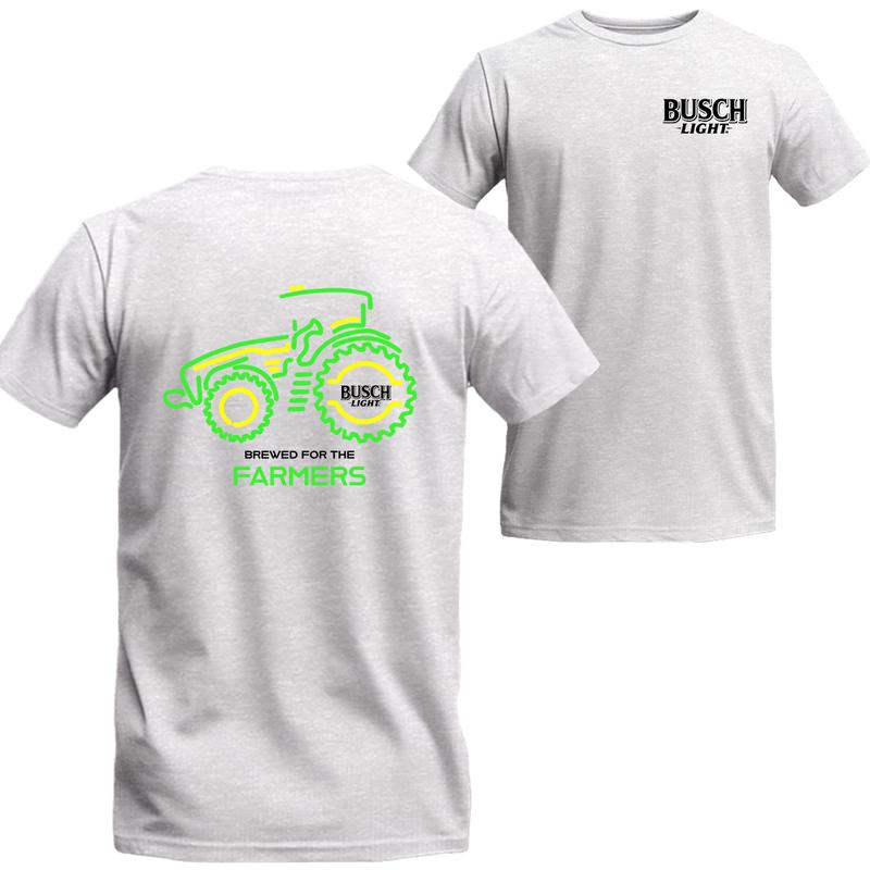 Busch Light Farmers Tractor 2-sides T-shirt, Busch Light Short Sleeve Tee, Unisex Shirt