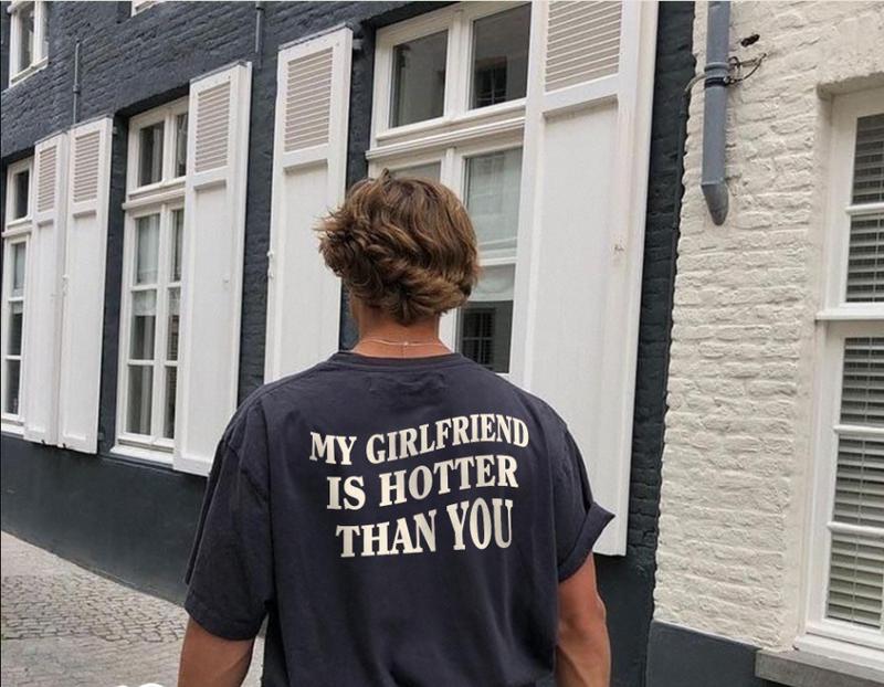 Boyfriends Shirt, My Girlfriend Is Hotter Than You Shirt, Fun Boyfriend Shirt, Gift For Boyfriend, Valentines Shirt For Bf, Unisex Short Sleeve Tee Sh
