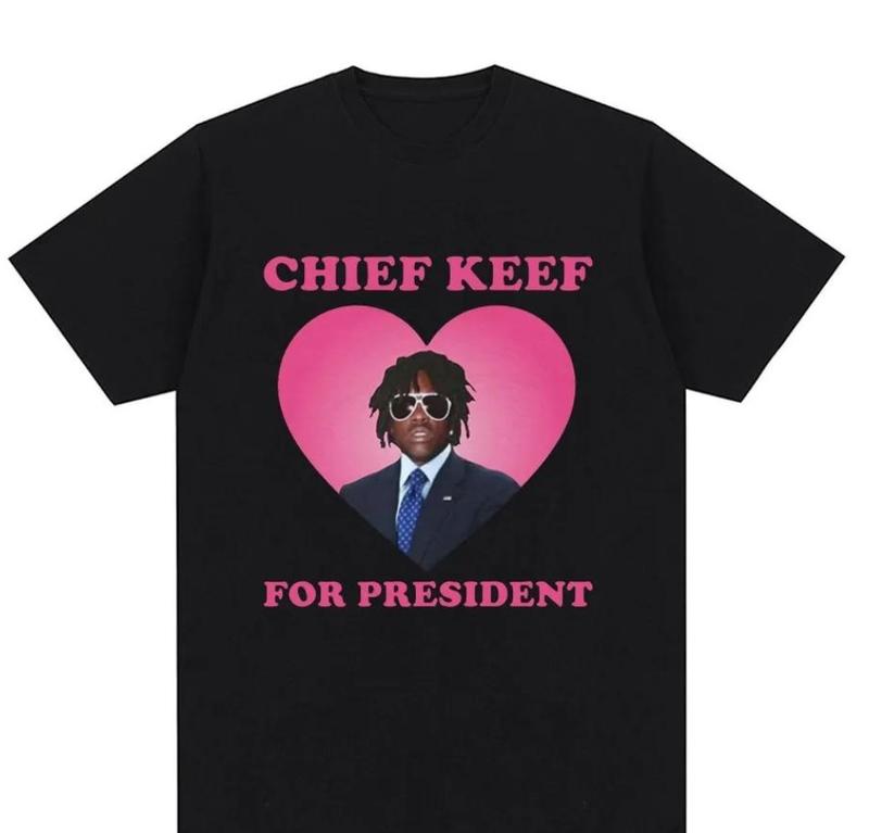 Rapper Chief Keef for President T Shirt Size S-4XL