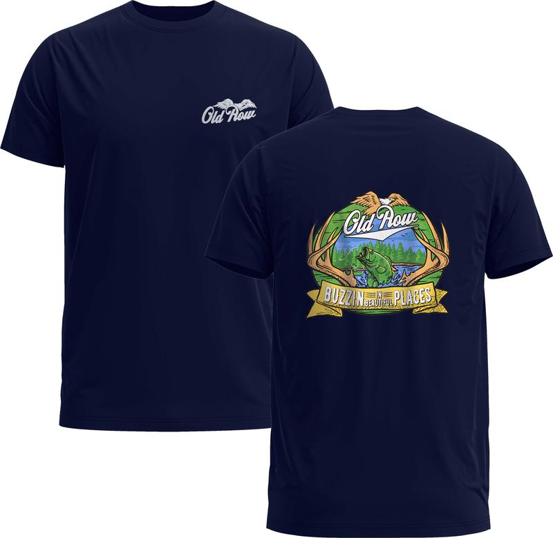 Old Row Buzzin' In Beautiful Places Tee - Old Row Hunting Unisex Print Gift - Gildan 5000 Graphic T-shirt, Full Sizing & Colors, Menswear & Womenswear