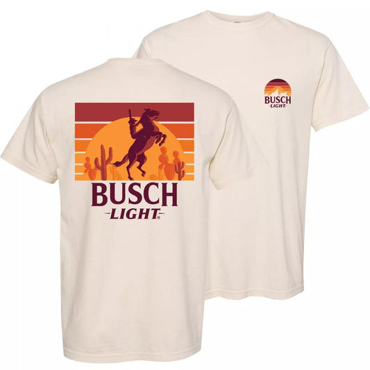 Busch Light Cowboy Sunset T-Shirt, Busch Light T-shirt, Beer Tee, Race Day Shirt, Dirt Track Beer Shirt, Unisex Tee