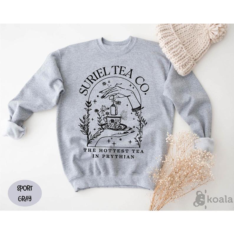Suriel Tea Co Comfort Sweatshirt, Retro Bookish Sweatshirt, A Court Of Thorns and Roses Sweater, Acotar Sweatshirt, Sarah J Maas Sweatshirt