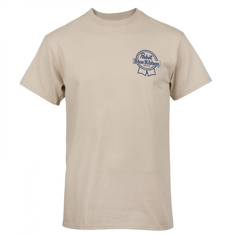 Pabst Blue Ribbon Distressed Logo T-Shirt - 2 Side - Modern Fit - Choose Your Color - One Style Fits All - Every Size, Every Body - Choose Your Fashio