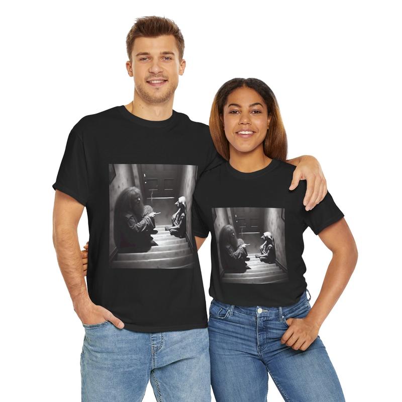 Dobby and Hagrid by the Stairs Shirt - Unisex Cotton Tee