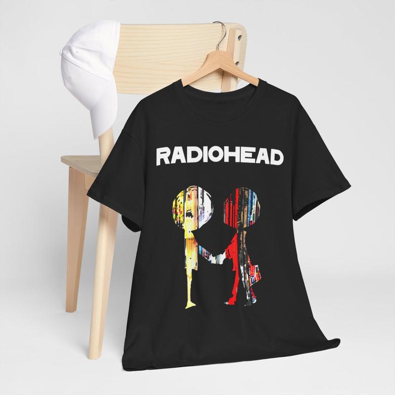 Radiohead T-Shirt, Electronic 90s Emo rock 80s Menswear T-Shirt Cotton Streetwear Tshirt