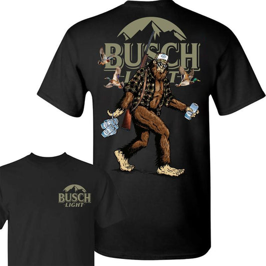 Big Foot Hunting Busch Light 2-sided Shirt, Hunting Shirt, Shirt Full Color Full Size for men and women