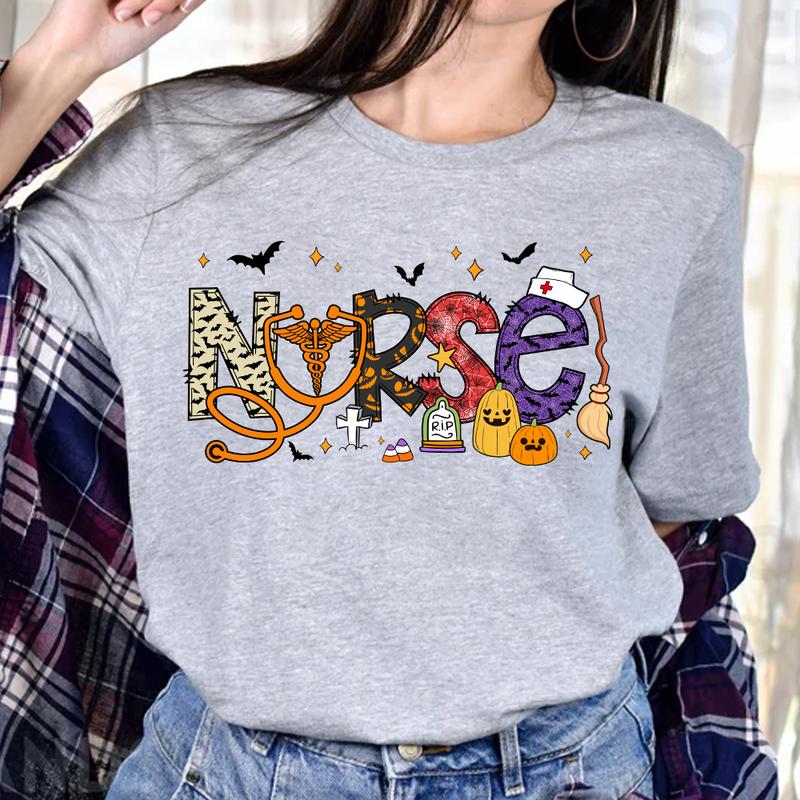 Halloween Nurse Shirt, Spooky Season Nurse Shirt, Nurse Halloween Gift, Halloween Party Nursing Shirt, Cute Nurse Shirt, ER Nurse Gift