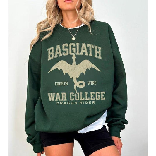 Fourth Wing Sweatshirt OFFICIALLY LICENSED, Basgiath War College Sweatshirt, Fourth Wing Dragon Rider, Fantasy Reader Gift, Bookish Sweater