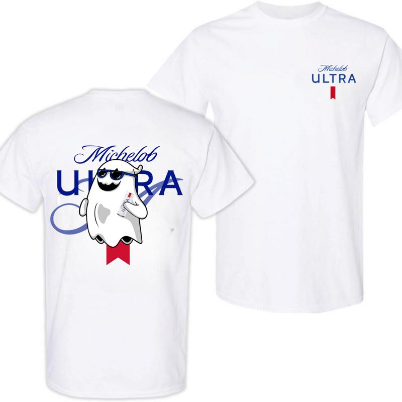 Michelob Ultra Ghost Halloween 2 Sides T-shirt, Beer Shirt, High-Quality Printing, All Seasons, Casual Fitted, For Men And Women Menswear Top Tshirt