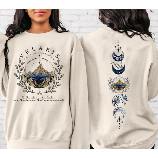 Velaris ACOTAR 2 Side Sweatshirt, Velaris City Of Starlight Shirt, The Night Court Shirt, SJM Merch Shirt, Court of Dreams, Rhysand, Bookish Merch, Bo