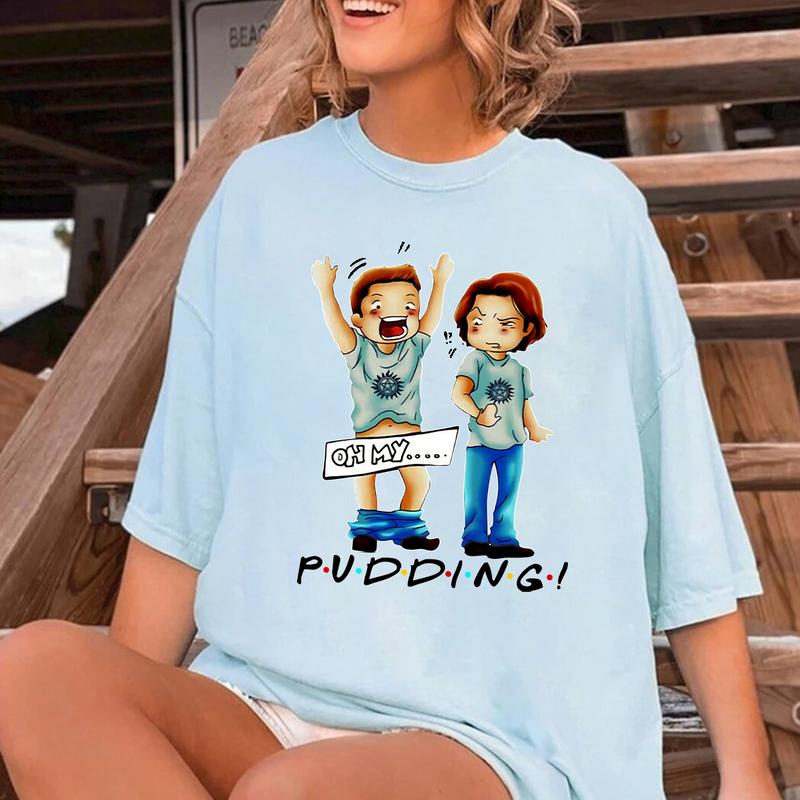 Pudding Dean & Sam T Shirt, Supernatural T Shirt, Gift For Woman and Man Unisex T-Shirt Sweatshirt Hoodie Casual Cotton Fabric Fashion
