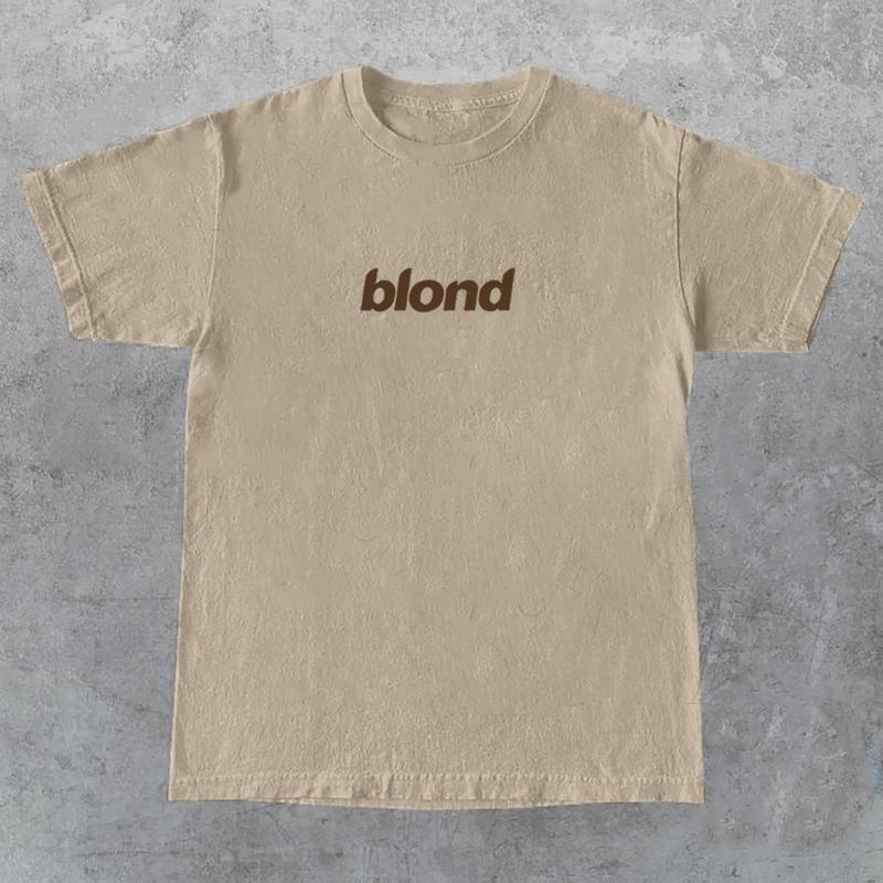Frank Ocean BLOND Short Sleeve Shirt, Blond Album, Frank Ocean Blond Album Cover Tee, Gif for him Cotton T-Shirt Sweatshirt Hoodie For Men