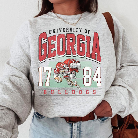 Georgia Bulldogs Vintage College NCAA Sweatshirt, Vintage Football Sweatshirt NCAA, Classic Sport Sweatshirt, Gifts For Football Fan Sport